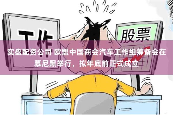 实盘配资公司 欧盟中国商会汽车工作组筹备会在慕尼黑举行，拟年底前正式成立
